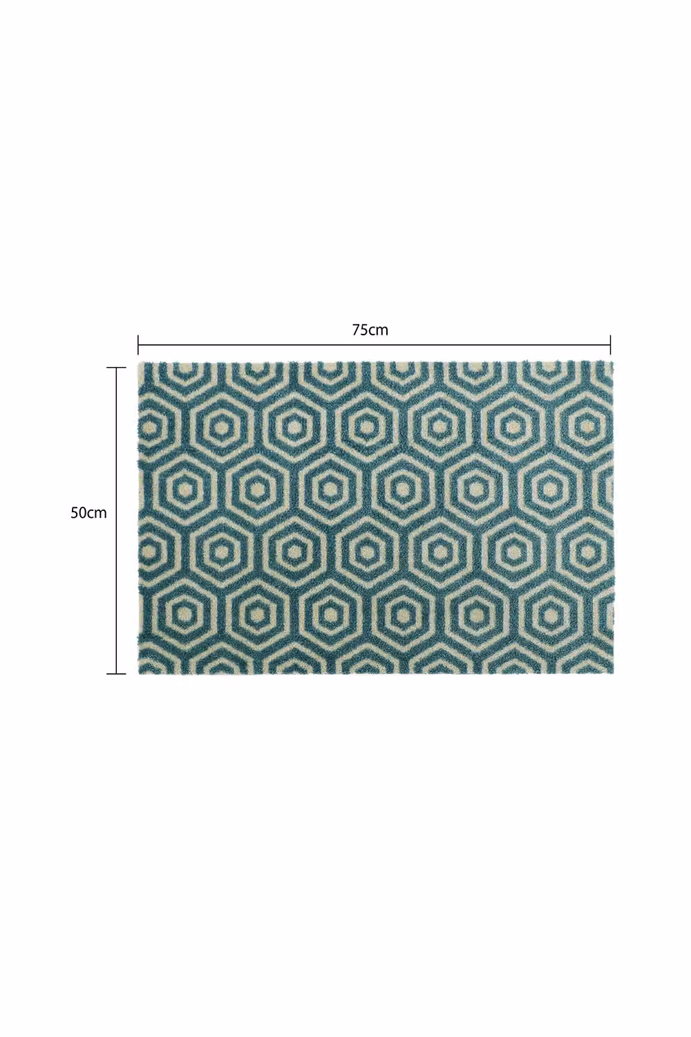 JVL Mega Machine Washable Non-Slip Doormat, Blue, W: 50 cm, D: 75 cm – 3