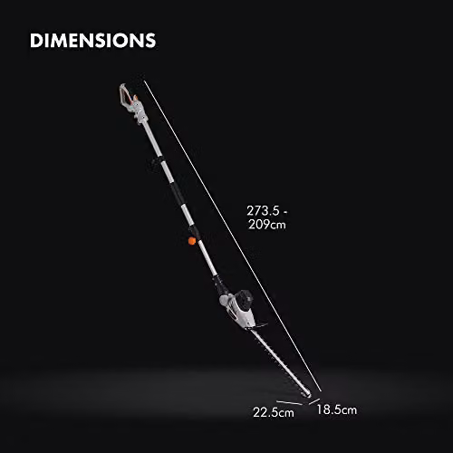 VonHaus 2 in 1 Pole Hedge Trimmer and Chainsaw, 750W Corded Electric, Grey, Black and Orange – 4
