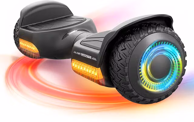 Gift Gadgets G1 Lite Hoverboard Self Balancing Scooter with Bluetooth and LED Lights in Streamline Black