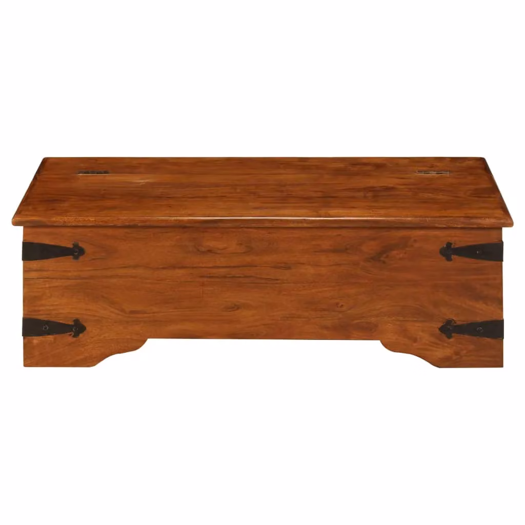 Berkfield Home Solid Acacia Wood Coffee Table in Brown with Honey Finish, W: 110 cm, D: 55 cm, H: 35 cm – 2