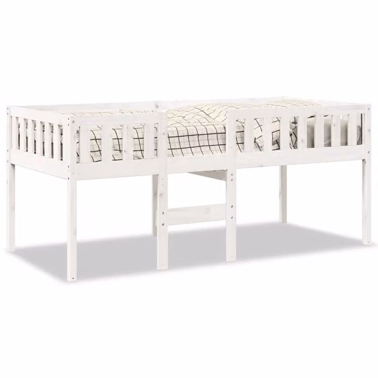 Berkfield Home Childrens White Solid Pine Wood Bed W/D/H: 90 x 190 cm