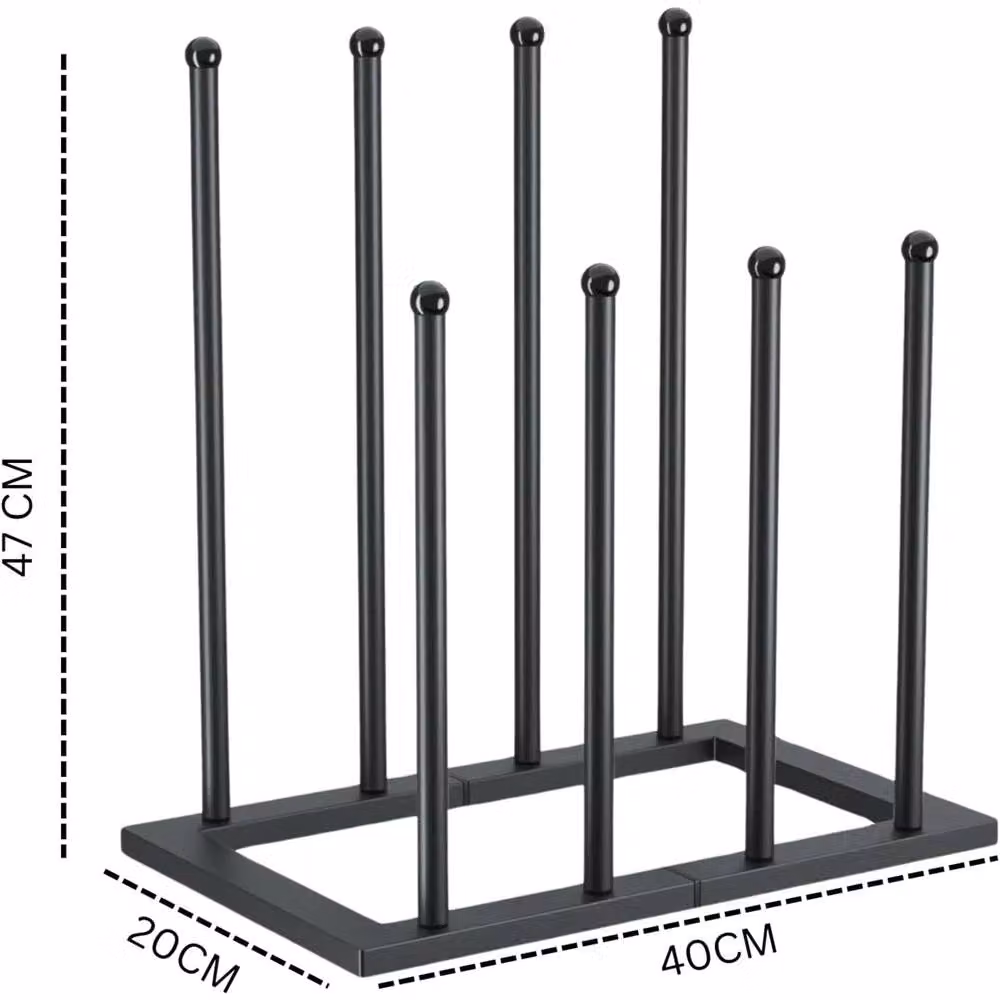 SPETLEK Metal Welly Boot Rack and Shoe Organiser in Black – 2
