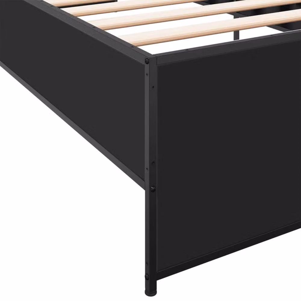 Berkfield Home Single Bed Frame in Black, W/D/H: 90 x 190 cm – 4