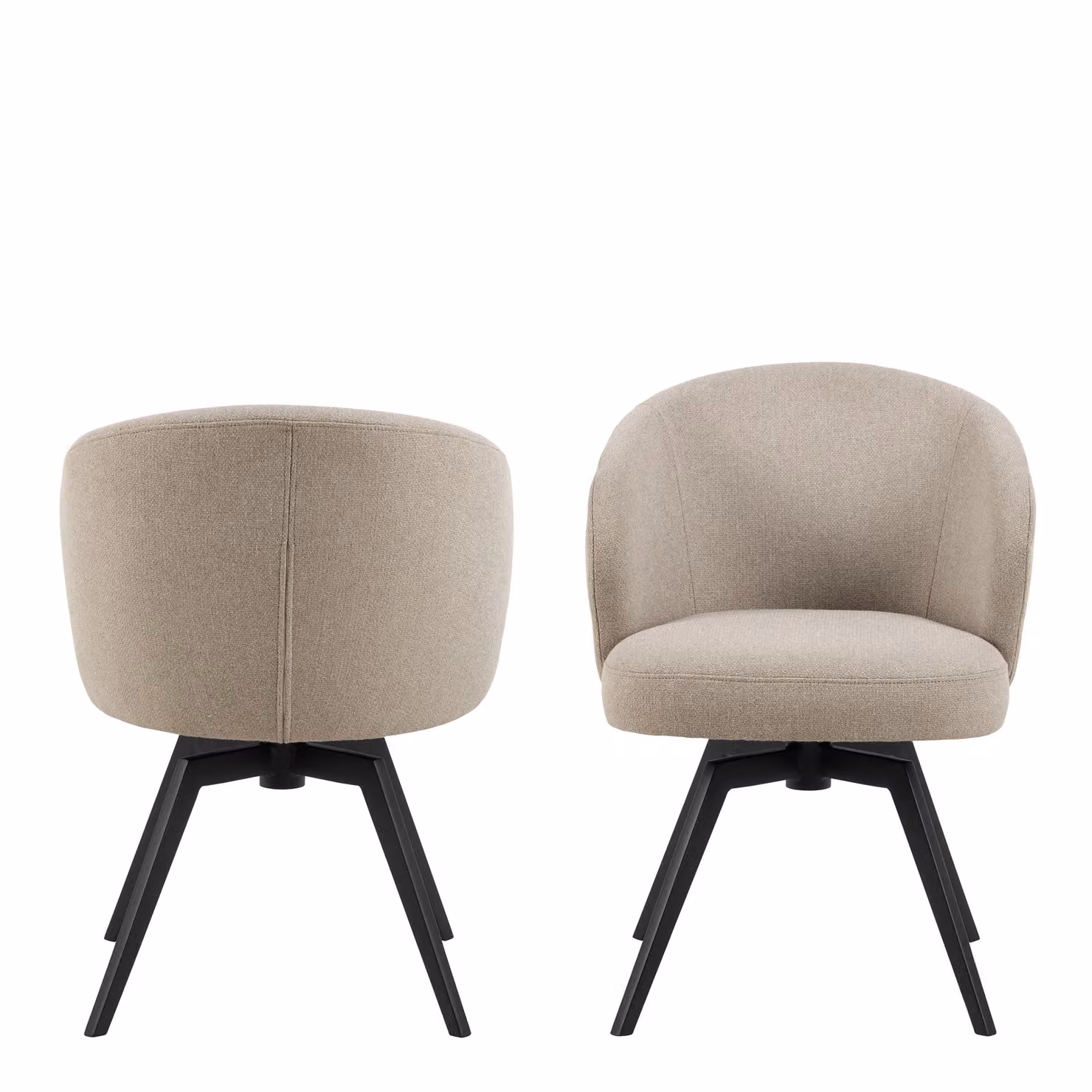 Furniture To Go Darlene Beige Fabric Dining Chair with Armrests and Swivel Function – 2
