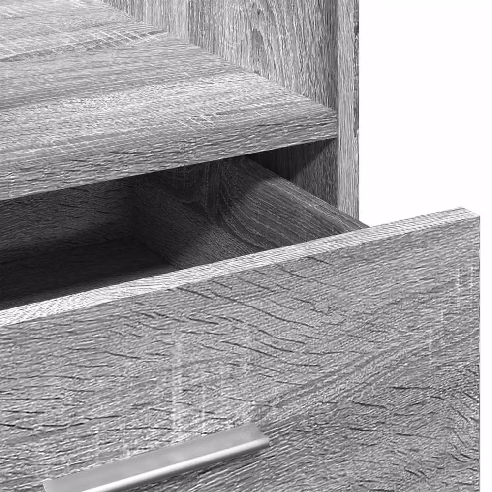 Berkfield Home Lectern with Wheels and Drawer in Grey Sonoma, W/D/H: 55 x 55 x 107 cm – 4