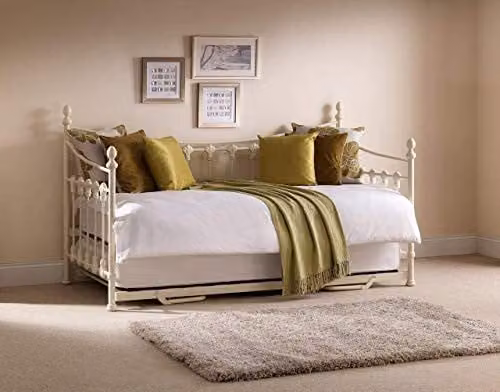 Julian Bowen Versailles Single Metal Underbed Trundle in White – 1