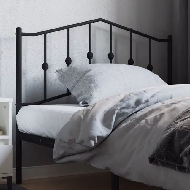 Berkfield Home Metal Headboard in Black, Width: 107 cm