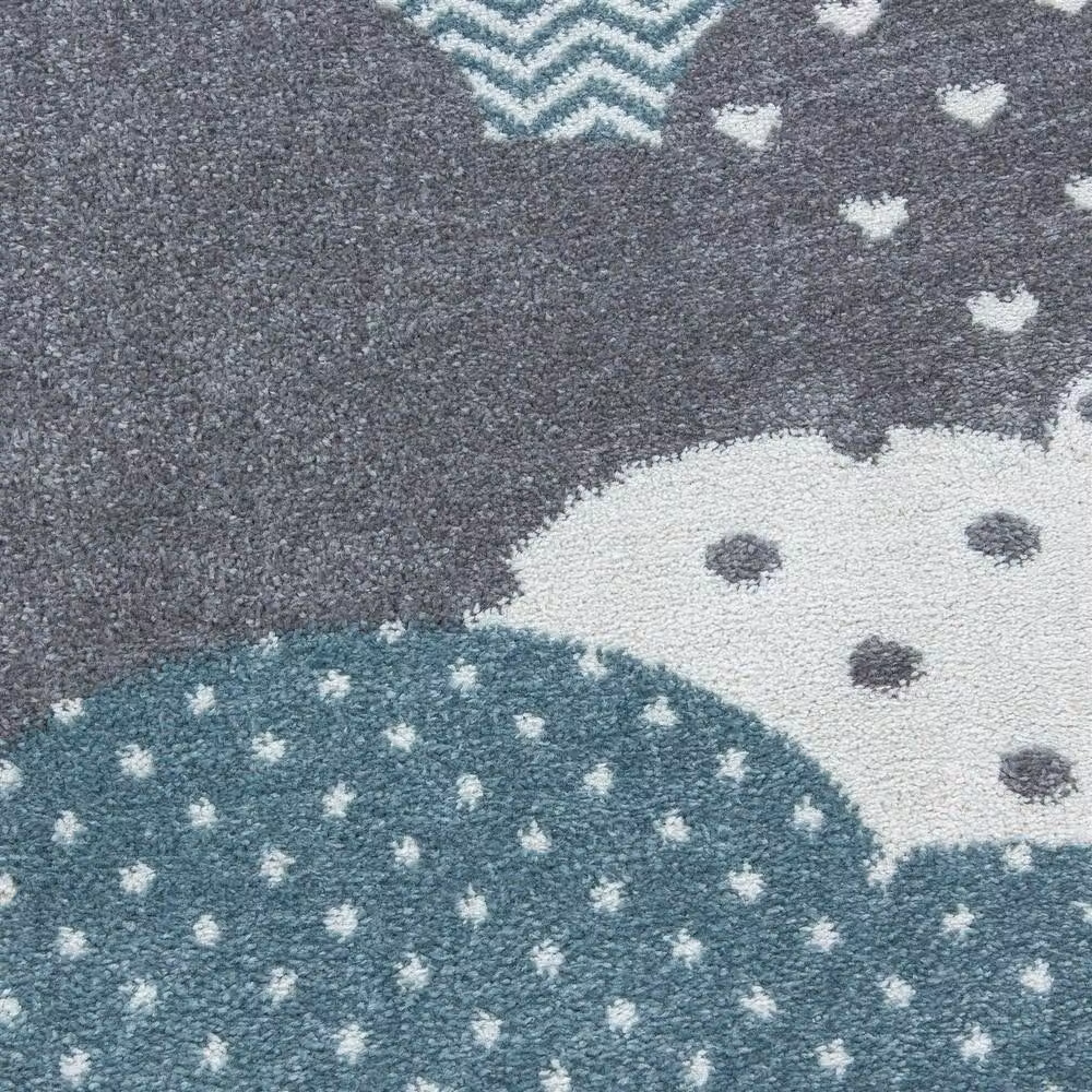 Bravich LTD Blue Clouds Kids Rug, Soft Pile Rectangular Nursery and Bedroom Rug, W: 120 cm, D: 170 cm – 3