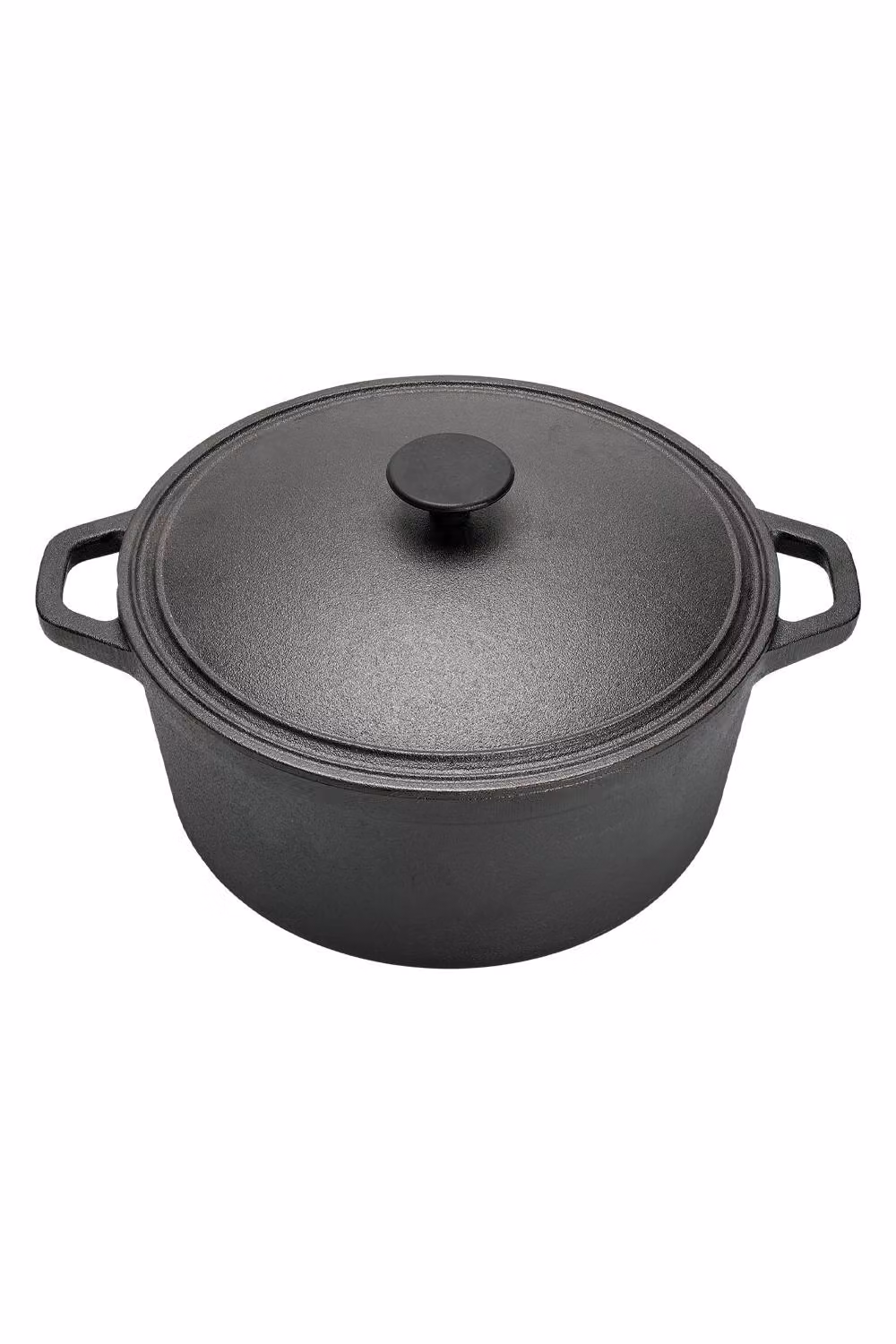Garden Sanctuary Pre-Seasoned Round Cast Iron Dutch Oven Casserole Pot with Lid, Black, W: 36.0 cm, H: 13.0 cm – 4