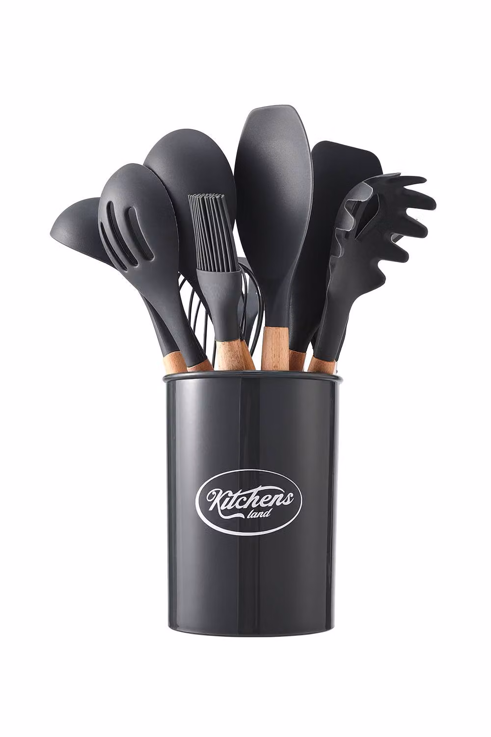 ExtraStar 11-Piece Heat Resistant Silicone Kitchen Utensil Set for Nonstick Cookware in Grey – 2