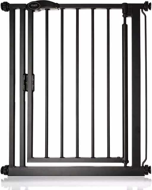 Safetots Pressure Fit Self Closing Stair Gate in Black, Width: 68.5 cm - 75 cm