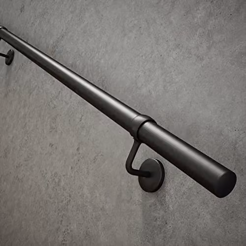 Rothley Matt Black Stainless Steel Easy Fit Internal Staircase Handrail Kit, 3.0 m – 3