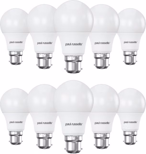Paul Russells 9W LED B22 GLS Cool White Bulb, Pack of 10