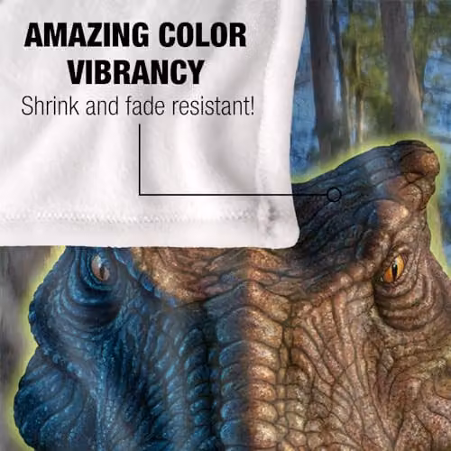 JQ Licensing Jlo T-Rex Dinosaur Head Super Soft Fleece Throw Blanket, Multicolour, W/D/H: 91 x 147 cm – 3