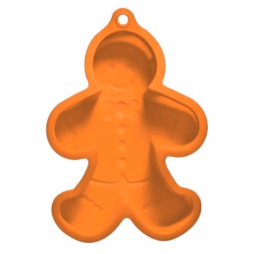 Orsina Gingerbread Man Silicone Cake Mould, Orange – 1
