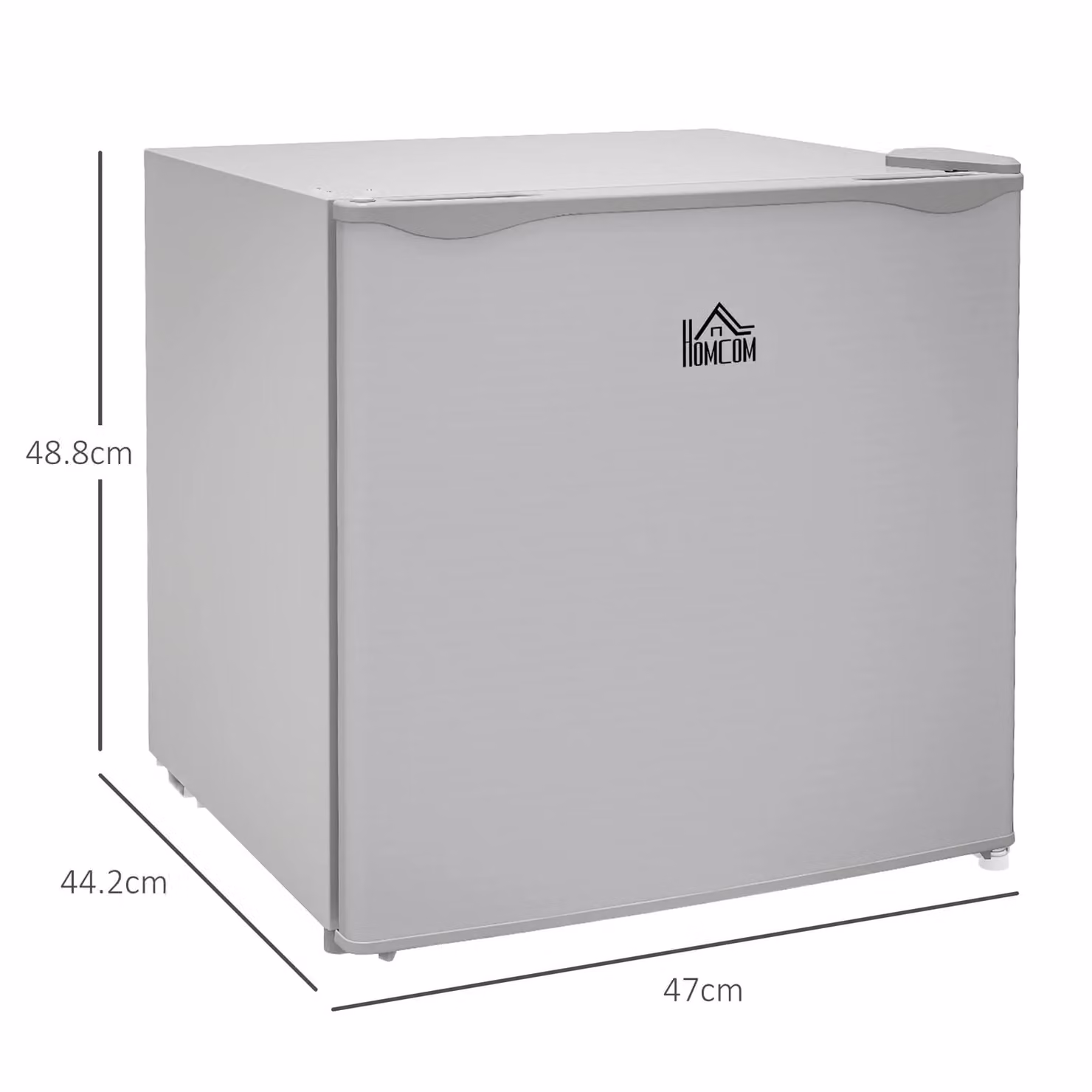 HOMCOM 35L Grey Tabletop Upright Freezer with Removable Wire Shelf and Lockable Door – 2