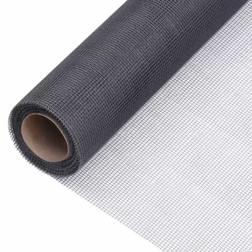 Berkfield Home Grey Fibreglass Mesh Screen W: 100 cm, H: 500 cm – 2