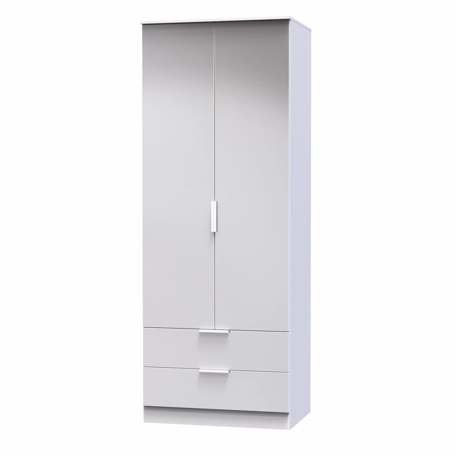 2 U Dover Ready Assembled 2 Door 2 Drawer Wardrobe in Mid Grey – 2