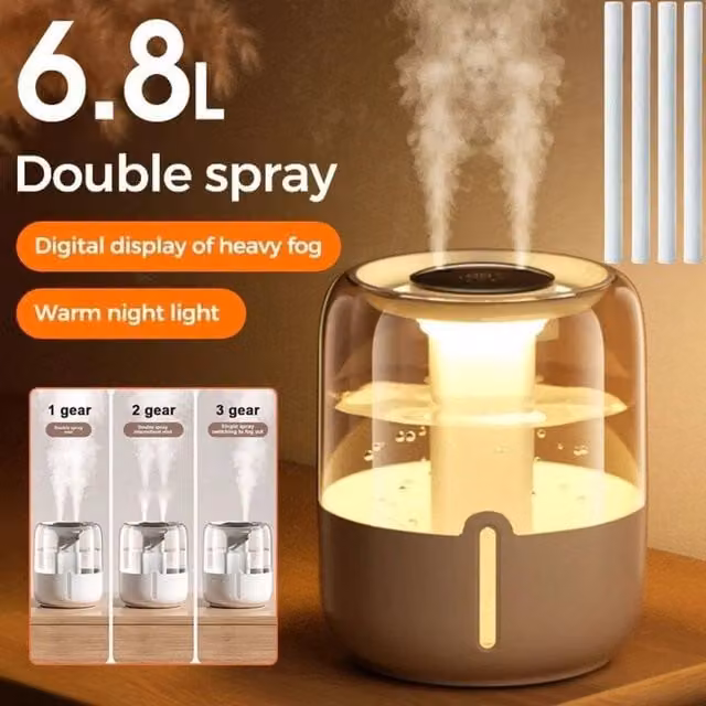 FLAVORA Large Capacity Cool Mist Ultrasonic Humidifier, White – 1