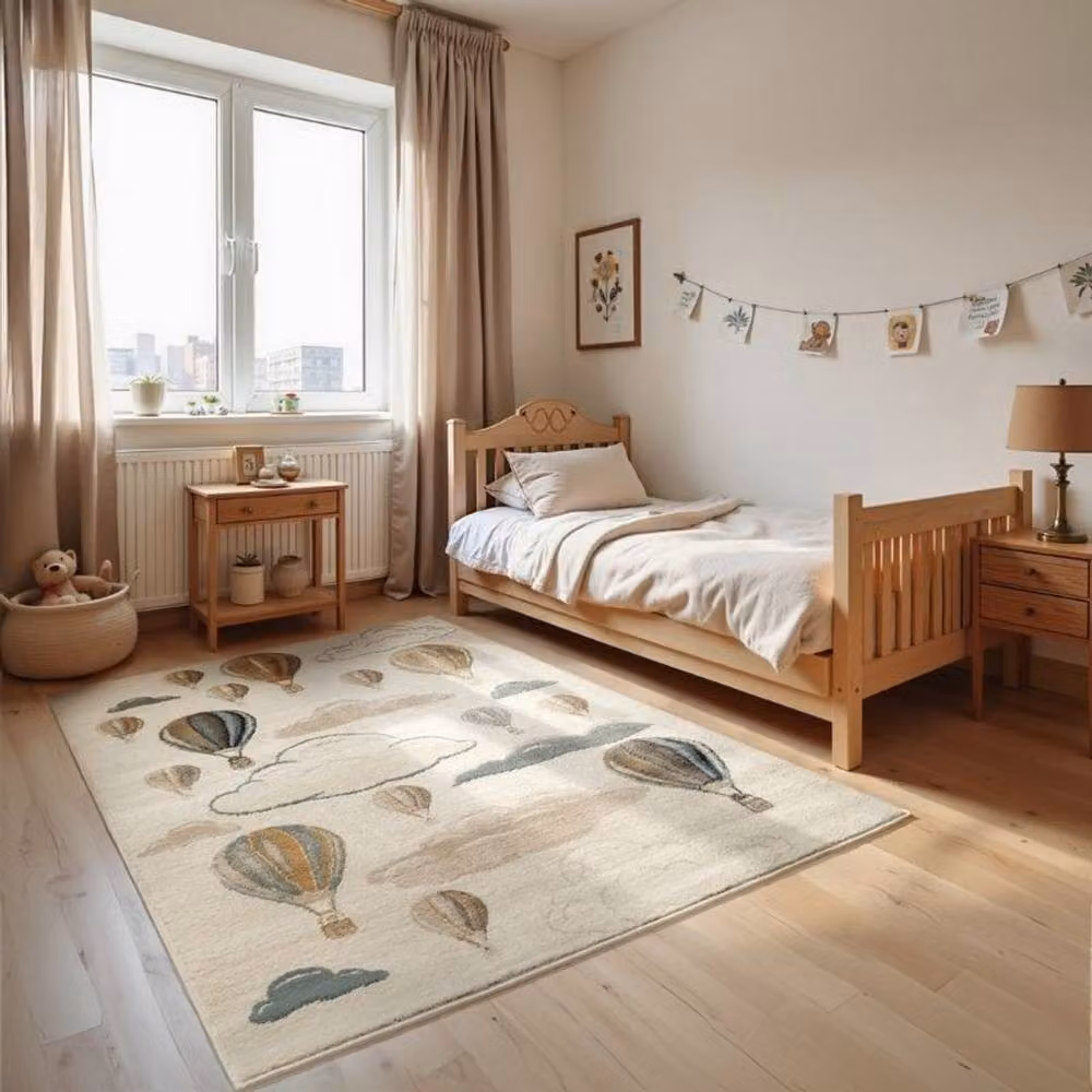 THE RUGS Adventures Kids Low Pile Playroom Rug in Beige and Multicolour, W: 120 cm, L: 170 cm – 4
