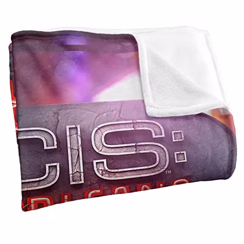 Trevco NCIS: New Orleans Neon Sign Super Soft Microfibre Fleece Throw Blanket, White, W/D/H: 152 x 127 cm – 2