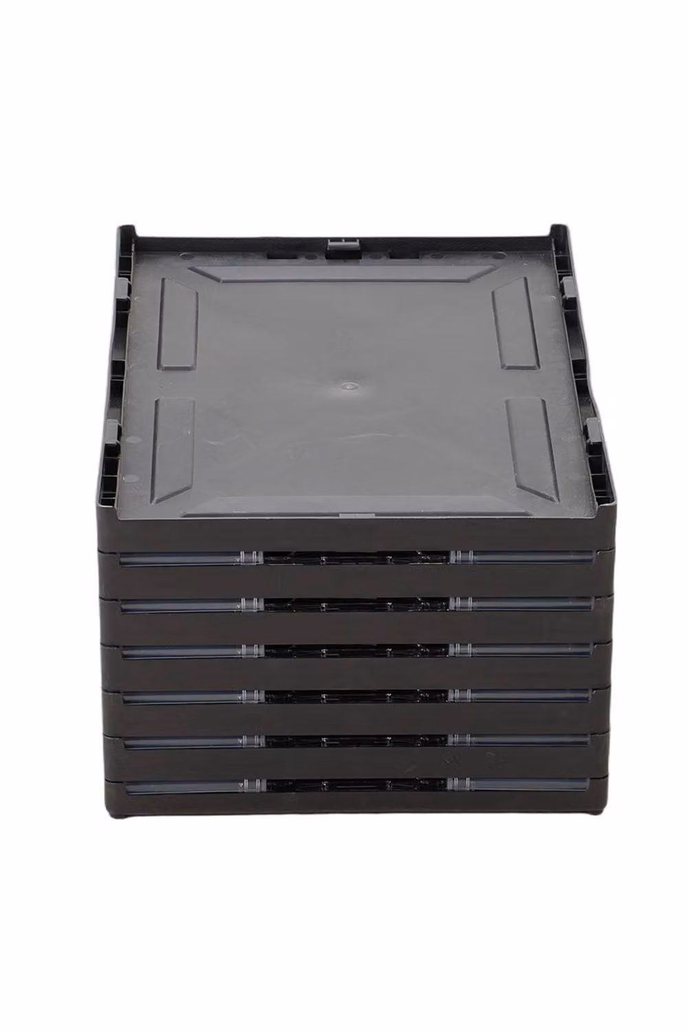 Living and Home 6-Tier Foldable Shoe Cabinet in Black with Transparent Tilting Compartments – 5