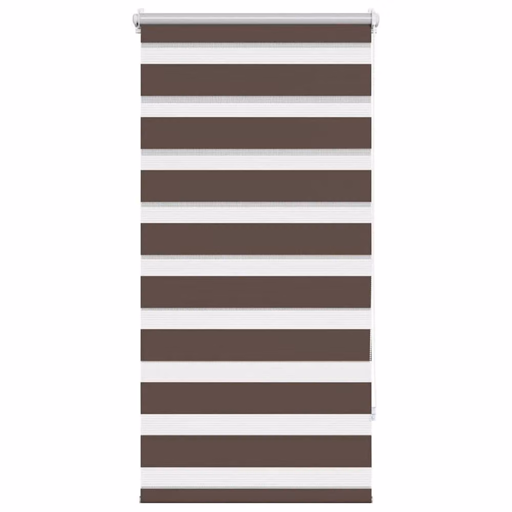 Berkfield Home Zebra Blind in Brown and White, W: 80 cm, H: 150 cm – 2