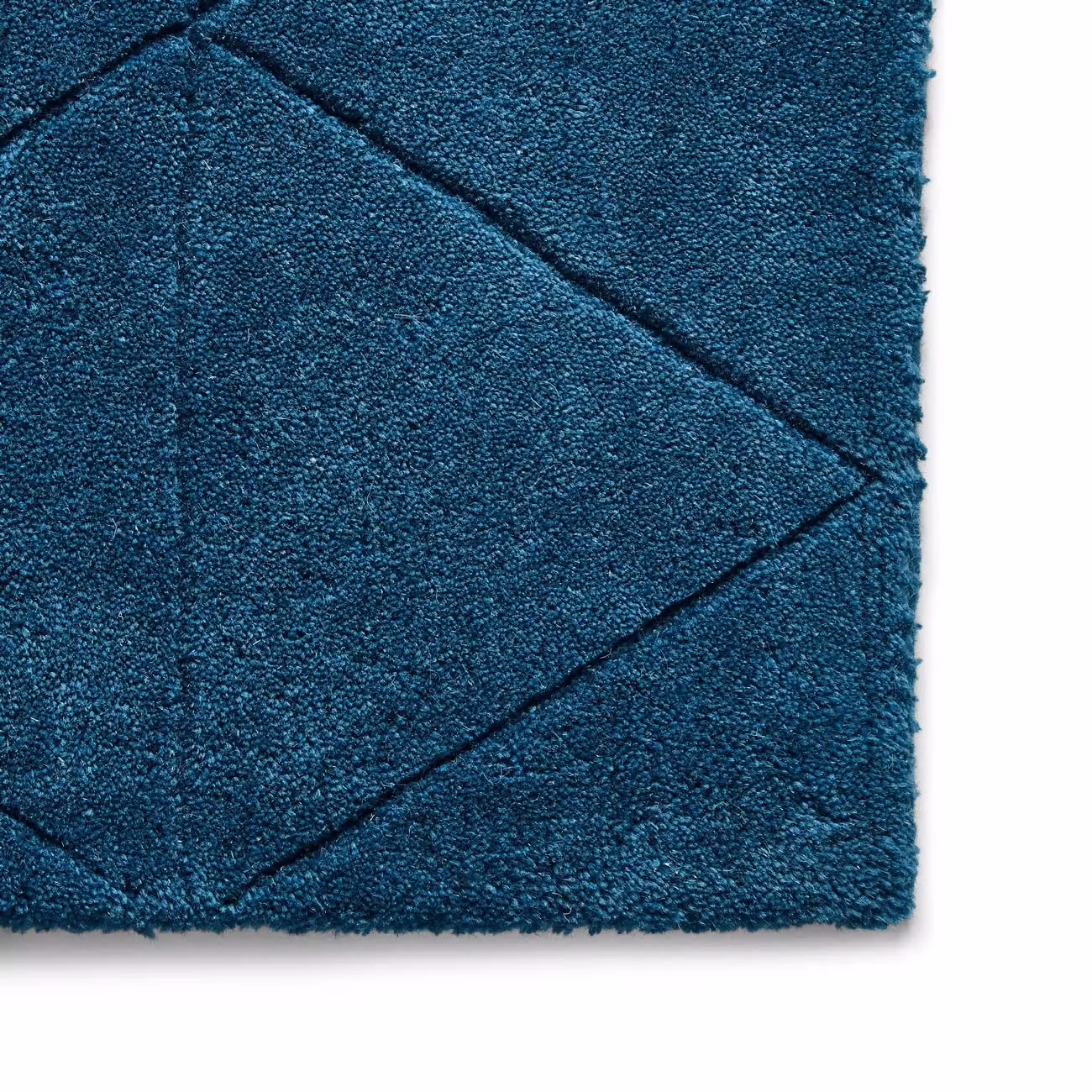 The Rug Shop UK Petrol Teal Modern Machine Woven Checked Rectangular Area Rug W: 150 cm, L: 230 cm – 3