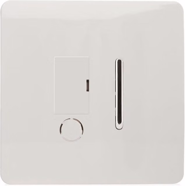 Trendi Switch 13 Amp Fused Spur with Flex Outlet in Ice White