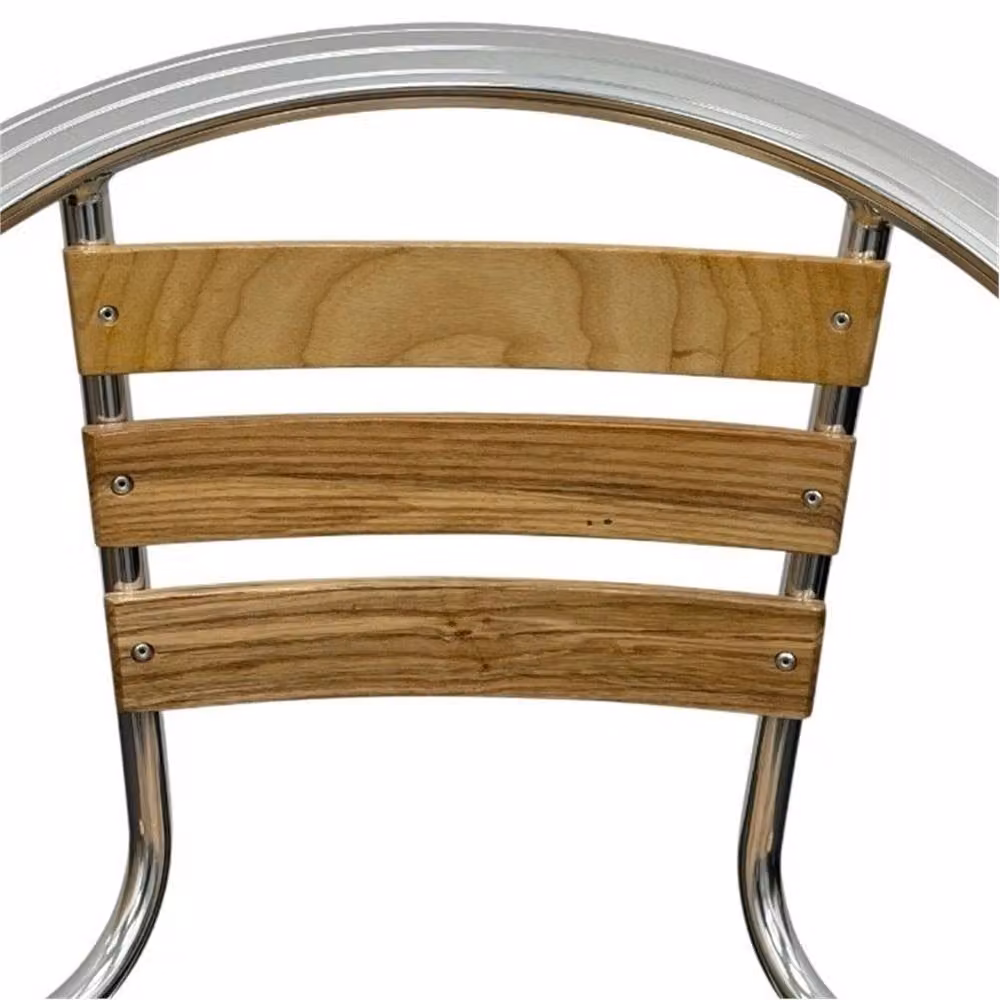 SPETLEK Ash Aluminium Bistro Chairs, Pack of 2, Brown – 3