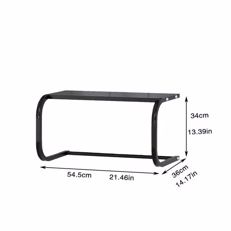 Kelvenix Black 2 Tier Metal Microwave Rack and Kitchen Storage Shelf