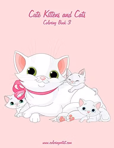 Cute Kittens and Cats Colouring Book 3: Volume 3 by Createspace