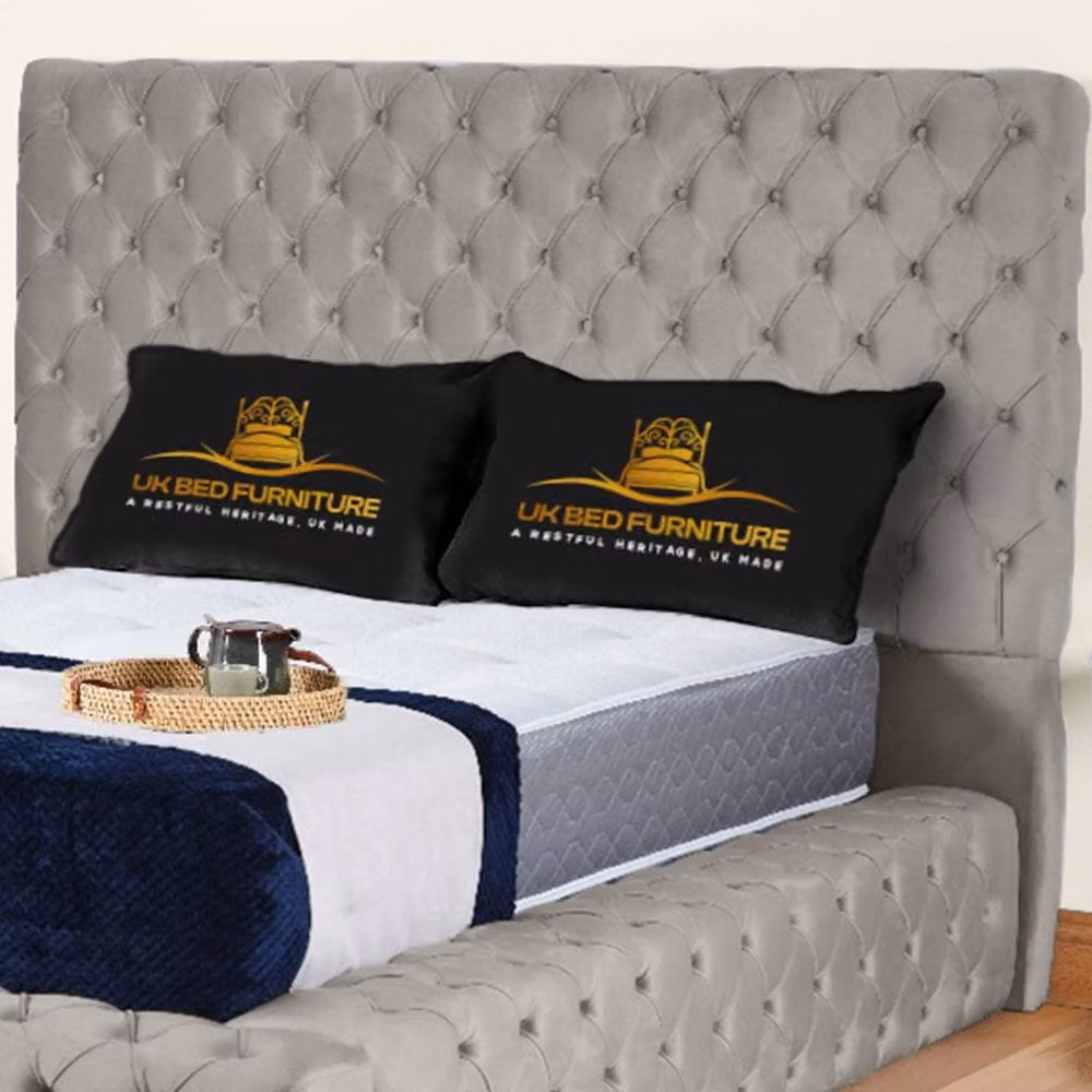 UK Bed Furniture Ambassador Ottoman Gas Lift Upholstered Single Bed in Light Grey – 2
