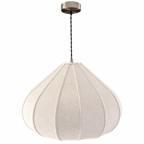 CGC Lighting Libby Bell Linen Fabric Hanging Ceiling Lampshade in Oatmeal with 50 cm Diameter – 2