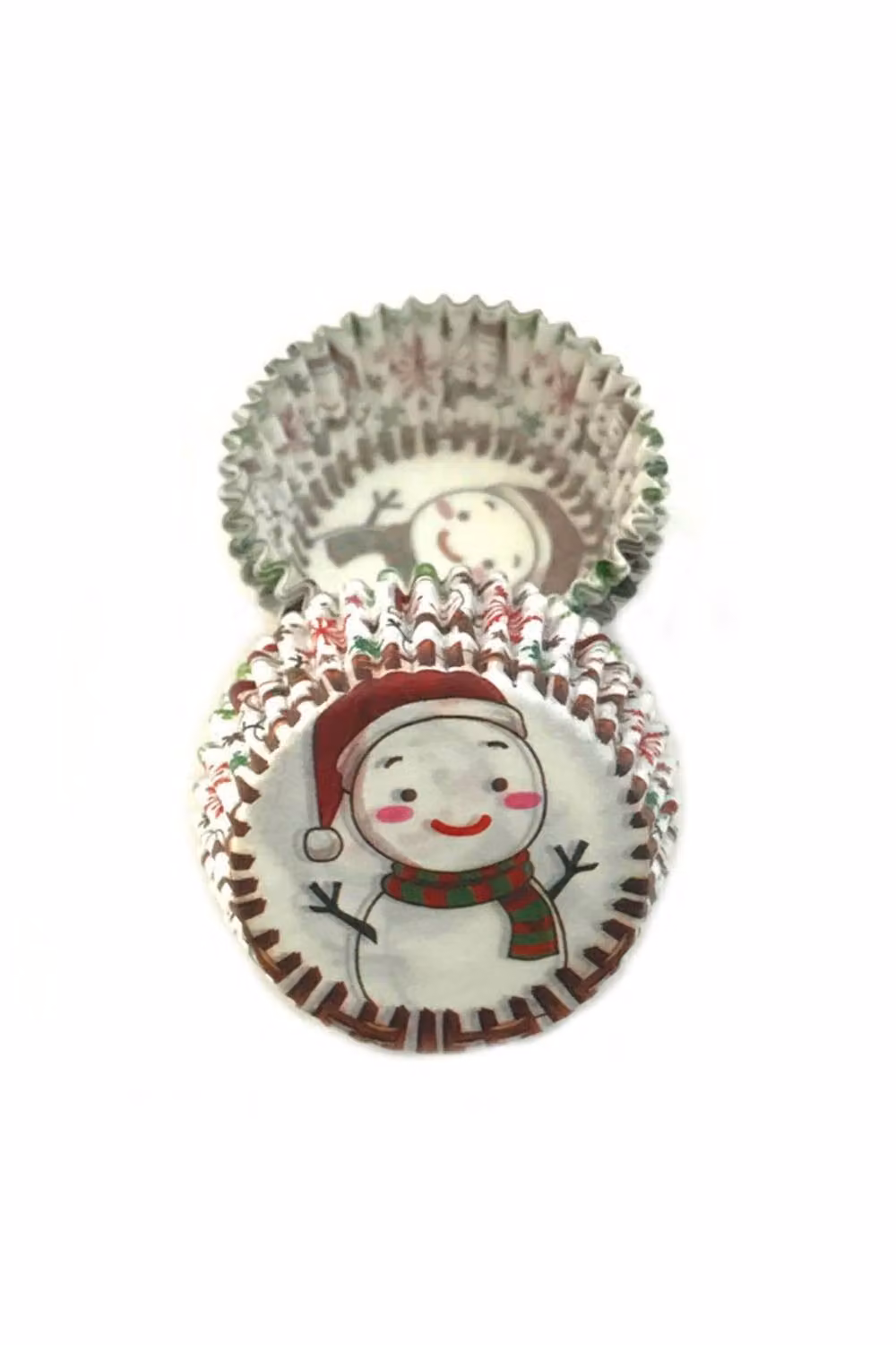 KDMD Snowman Christmas Mini Cupcake Liners, Multicolour, 100pcs, 7cm Diameter – 2