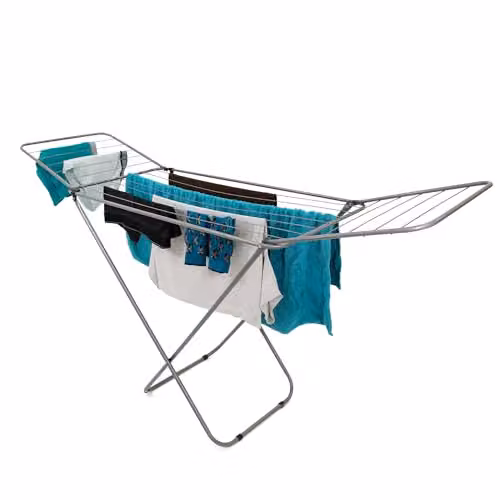 Libbi Lou Large Foldable Steel Clothes Airer in Silver