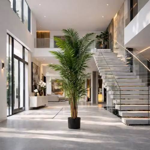 Leaf Green Artificial Fire Retardant Areca Palm Tree, Height: 210 cm – 2
