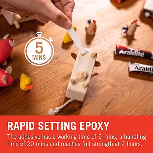 Araldite Rapid Setting Transparent Epoxy Glue, 2 x 15 ml Tubes – 2