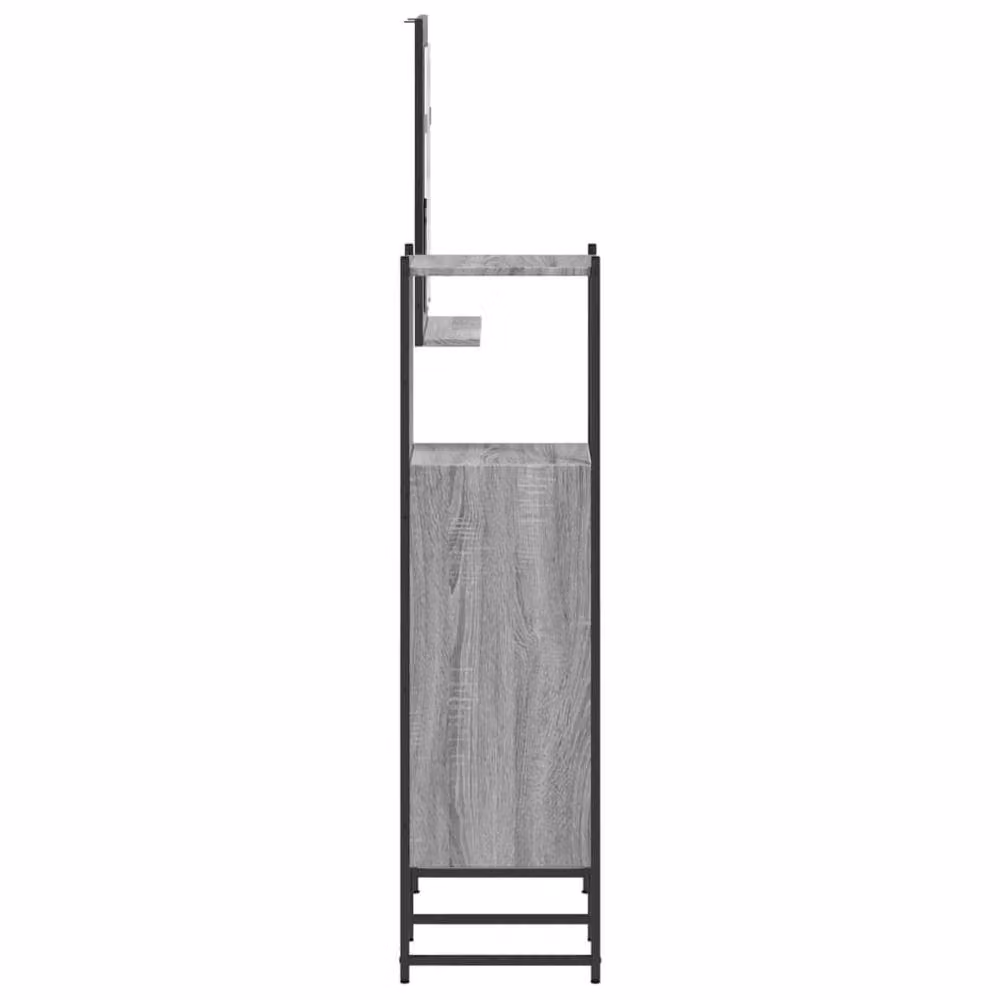 Berkfield Home 3 Piece Grey Wall Mounted Bathroom Cabinet Set – 3