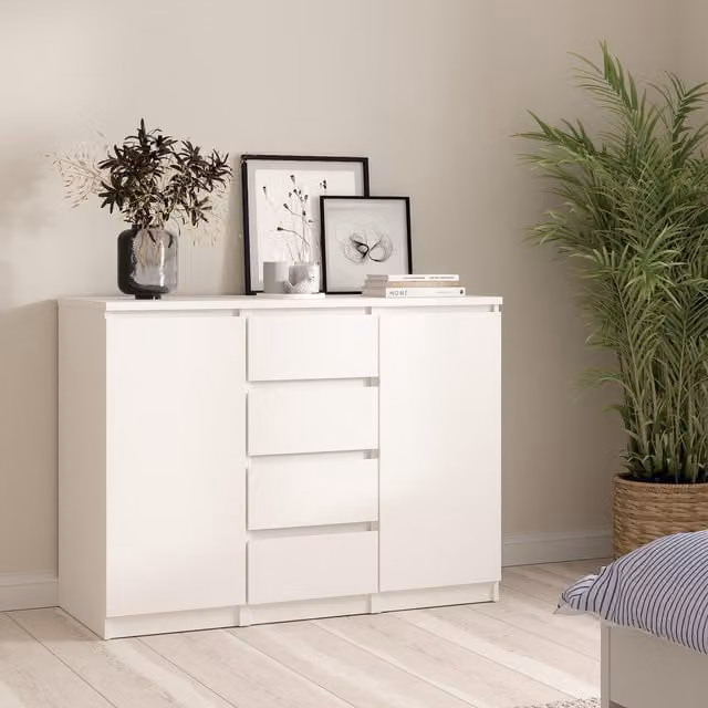 Furniture To Go Naia 2 Door Modern Sideboard in White