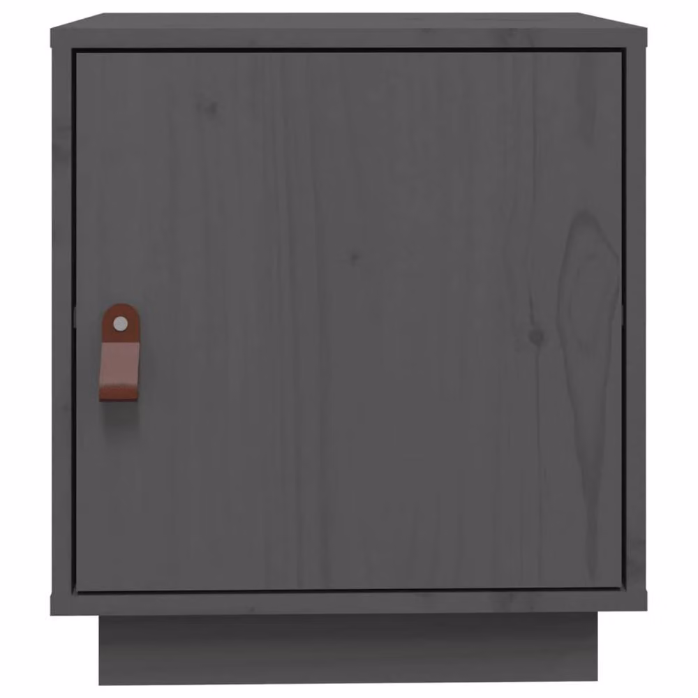 Berkfield Home Beautiful Bedside Cabinets, Set of 2, Grey Solid Pine Wood, W/D/H: 40 x 34 x 45 cm – 3
