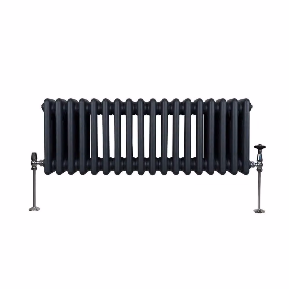 Monstershop Traditional 3 Column Steel Radiator in Anthracite Grey, H 83.2 x W 30.0 x D 10.0 cm – 2
