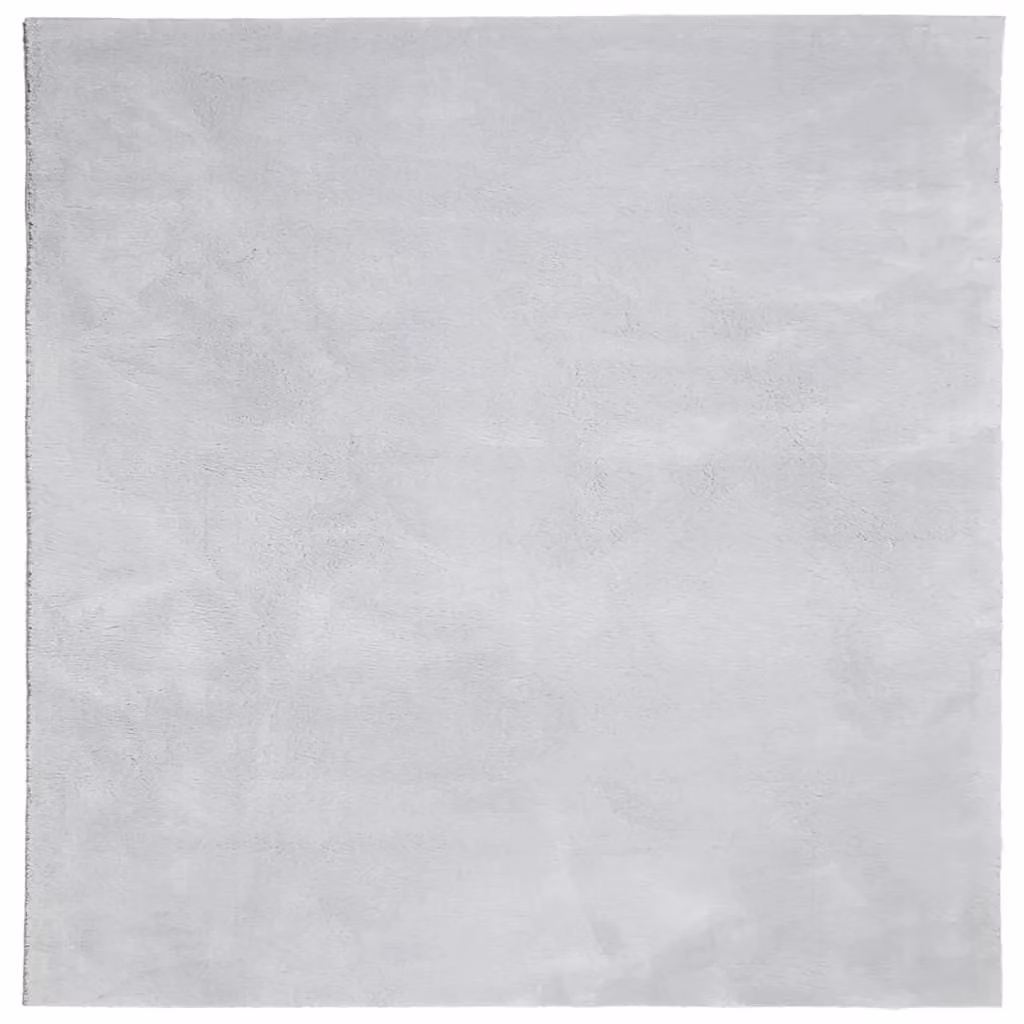 Berkfield Home HUARTE Grey Short Pile Washable Non-Slip Square Rug, W/D: 200 x 200 cm