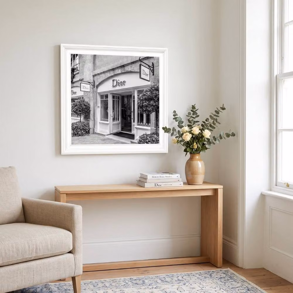 HOME LUXE INTERIOR Dior Fashion White Typography Wall Art, W/H: 40 x 40 cm – 2