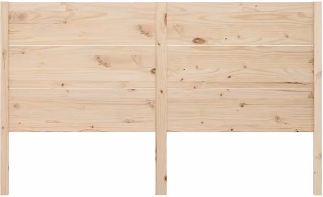 Berkfield Home Rustic Solid Wood Pine Headboard in Natural, W/D/H: 206 x 4 x 100 cm