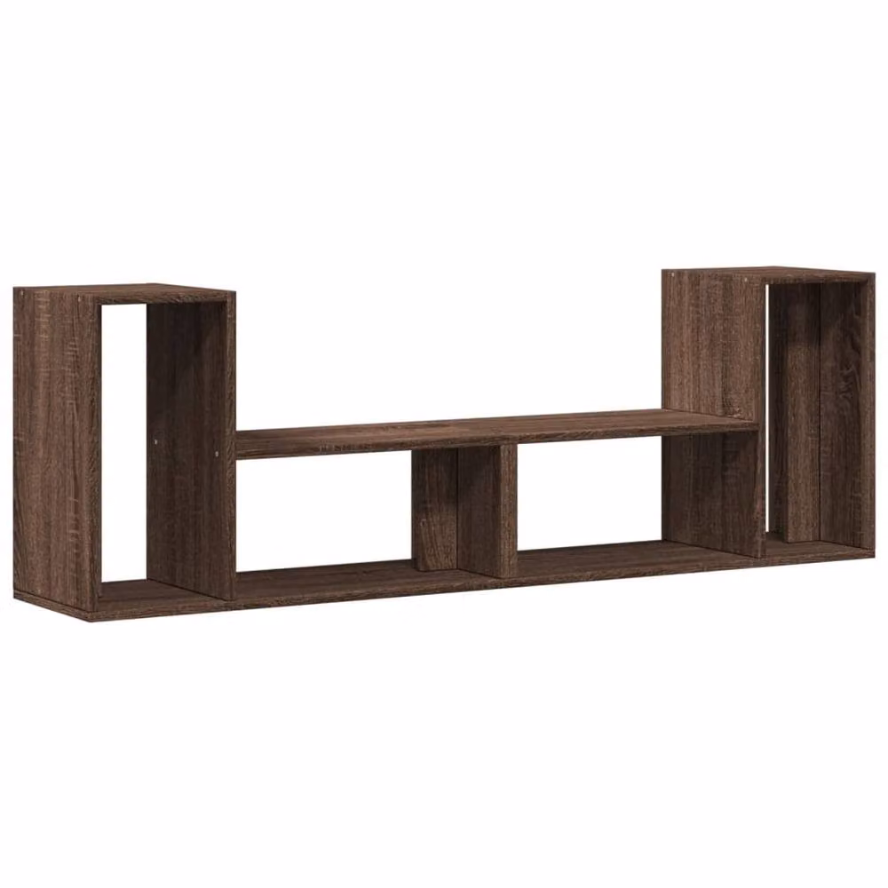 Berkfield Home Set of 2 Modern Brown Oak TV Cabinets in Engineered Wood W: 75 cm, D: 30 cm, H: 50 cm – 2