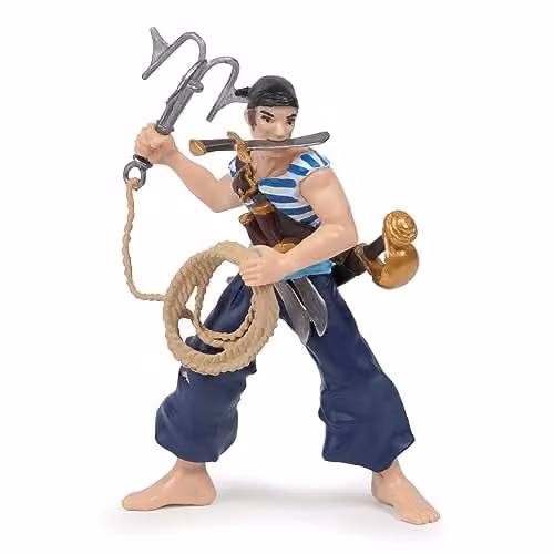 Papo Pirates Collection Multicolour Realistic Pirate Figure with Grappling Hook