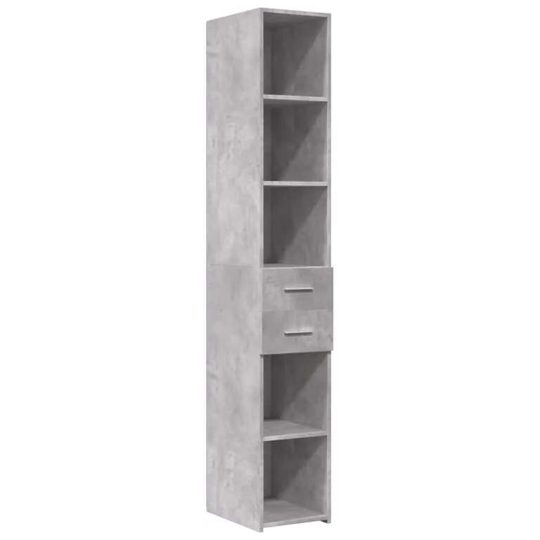 Berkfield Home Modern Highboard in Concrete Grey, W/D/H: 30 x 42.5 x 185 cm