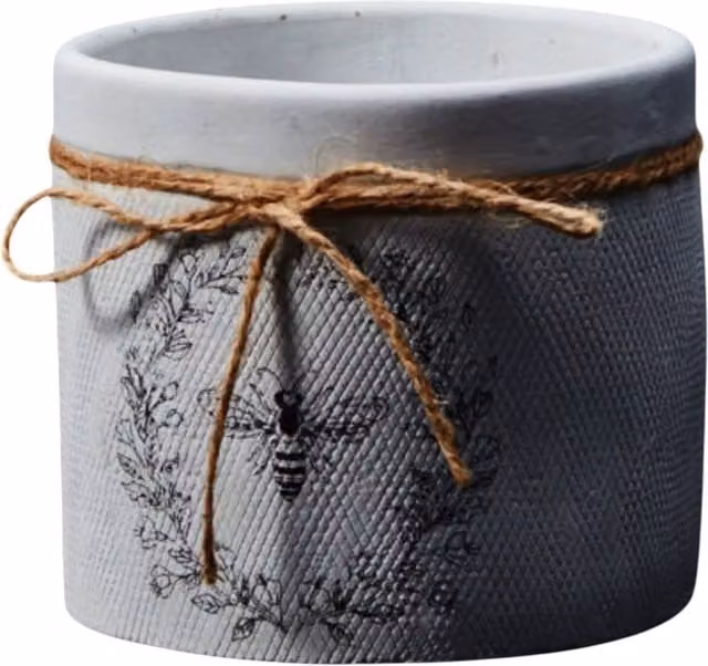 Four Candle White Ceramic Bee Pot, W: 14 cm, D: 12.7 cm