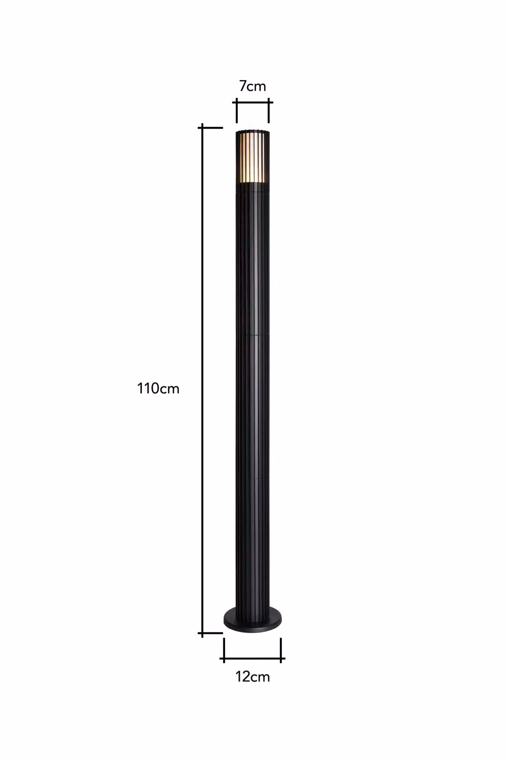 BHS Lighting Zeb Adjustable Modern Black Outdoor Post Light for Gardens – 4